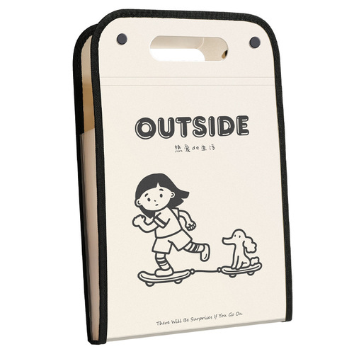 Portable accordion bag student test paper storage bag multi-layer accordion folder large capacity book bag vertical handbag