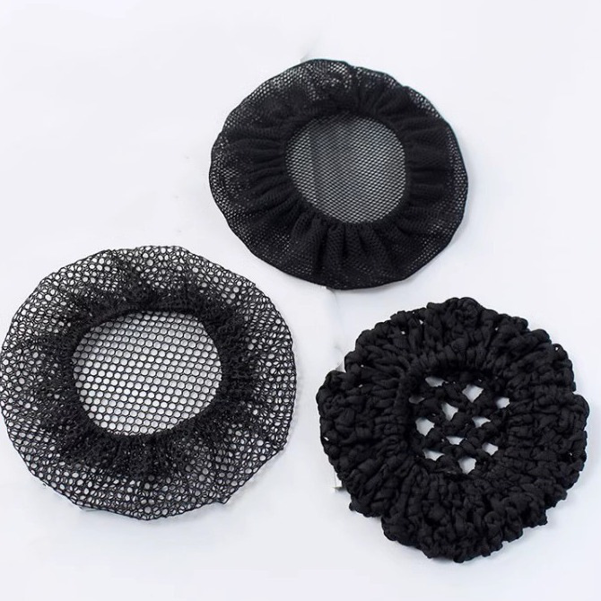 Upgraded One-Size-Fits-All Fine Mesh Hairnet for Women, Professional Flight Attendant Dance Hairnet, Dense Coarse Mesh Non-Elastic Hairnet