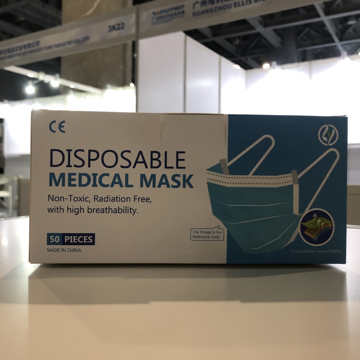 一次性日用口罩三层挂耳透气性强厂家现货批发50片装无纺布口罩