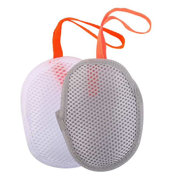 三明治肥皂袋起泡网香皂打泡网搓澡洗脸用网兜抽绳发泡网纱兜皂袋