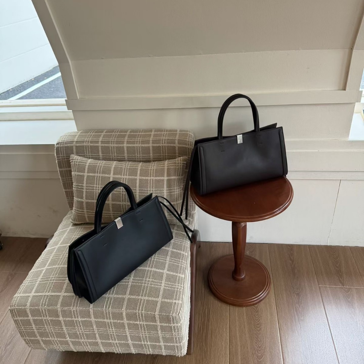 [French Style Bag] Ins New Niche Minimalist Handbag Fashion Versatile Top Grain Cowhide Crossbody Bag Genuine Leather - Thumbnail 3