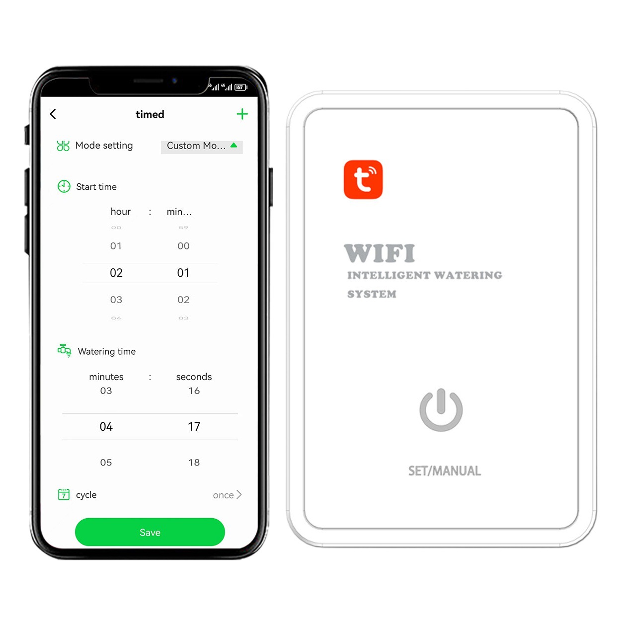 Wifi Dispositivo de riego automático inteligente temporización de riego artefacto perezoso olla suculenta casa interior sistema de riego por goteo