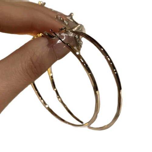 Silver Minimalist Simple Hoop Earrings for Women, 2025 New Arrival Lightweight Luxury High-End Style Versatile Stud Earrings with a Charming and Face-Smoothing Effect