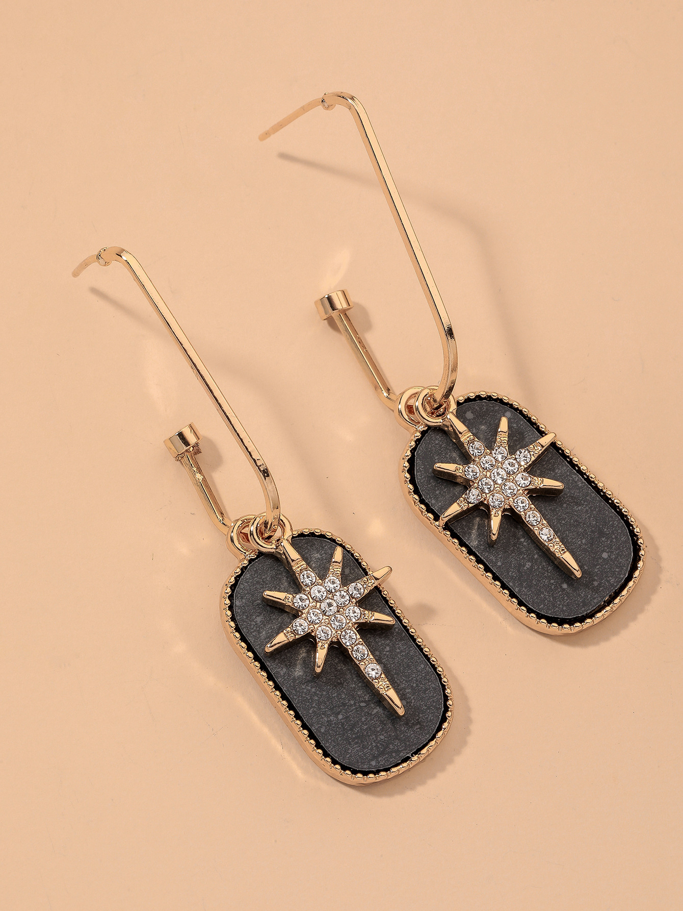 Pendientes Cuadrados De Estrella De Ocho Puntas De Moda display picture 6