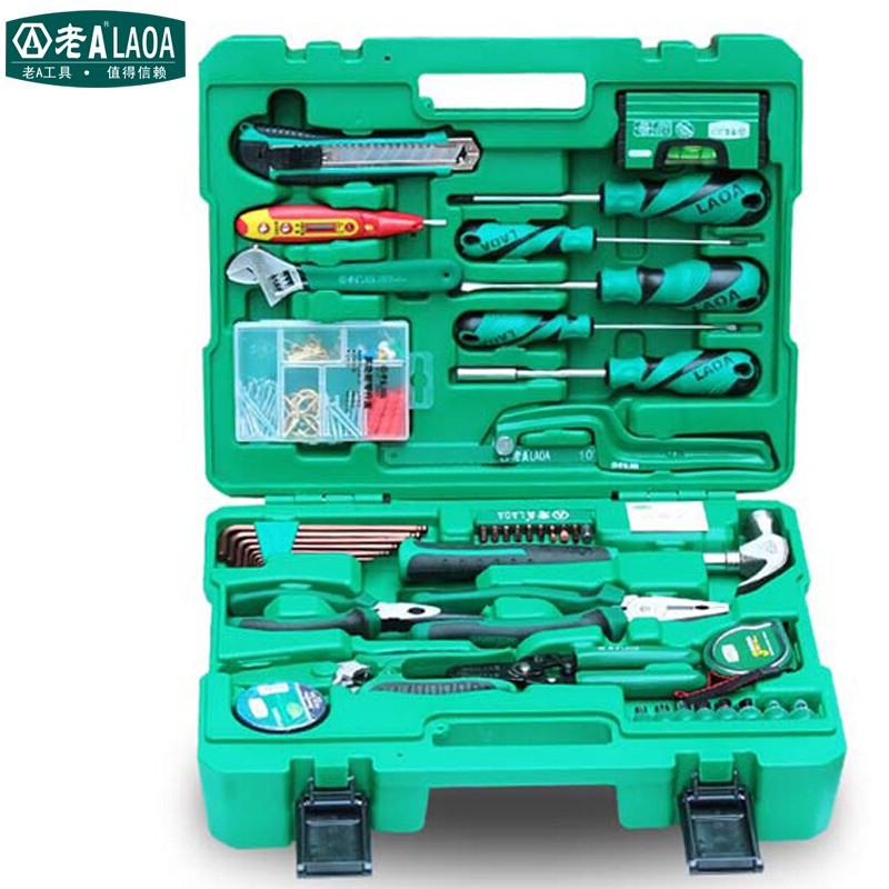 老A LAOA 多功能电工包手动工具组套维修工具箱套装50件LA105050
