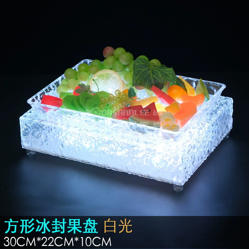 Fabricante al por mayor KTV platos de frutas, bocadillos de bocadillos, platos de bocadillos, barra especial de platos de frutas luminosas LED