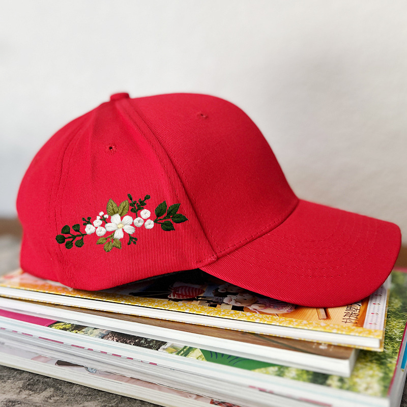 Hecho a mano sombrero hombres y mujeres bordado DIY producción material paquete Lu bordado regalo creativo para novio sol sombrero