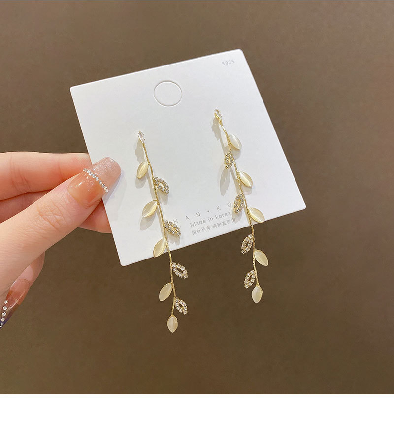 fashion tassel wheat earrings simple long copper earringspicture3