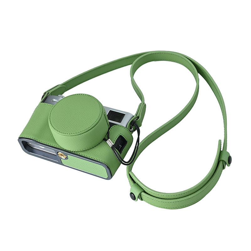 (2개) 후지 100VI [6 세대] 손바닥 인쇄 가죽 합금베이스 V306 어깨 끈 V501 렌즈 커버