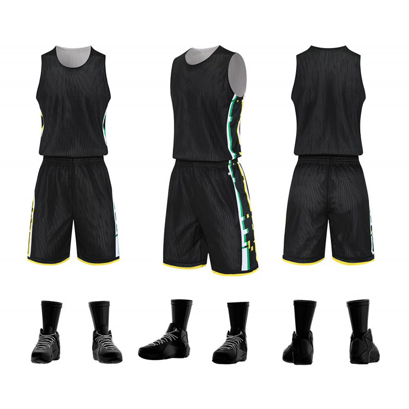 Double-Sided Basketball Uniform Suit for Men and Women, Adult Training Game Team Uniform, Group Purchase Jersey Unit, College Basketball Game Uniform