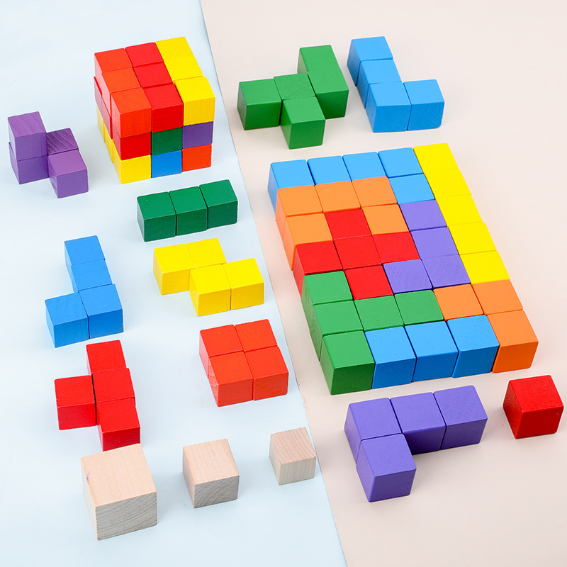 Color Square Building Block Large 2-3-4-5cm Cube Cube Log Color Wood Block Math Teaching Aids Color Square Building Block Large 2-3-4-5cm Cube Cube Log Color Wood Block Math Teaching Aids