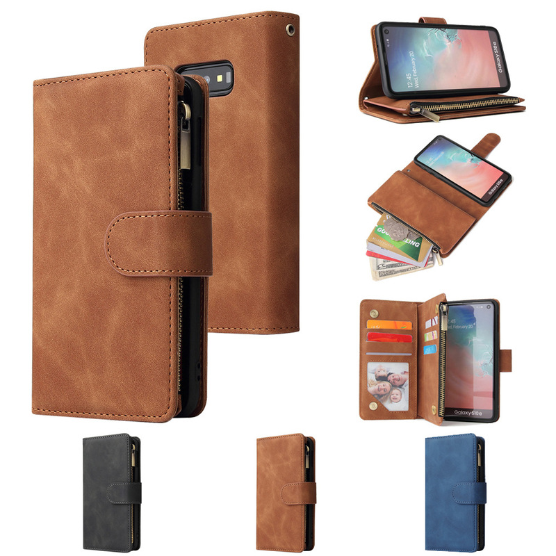 For Samsung S22Ultra flip magnetic bracket multi-card slot Galaxy S21 Card Case mobile phone protective cover