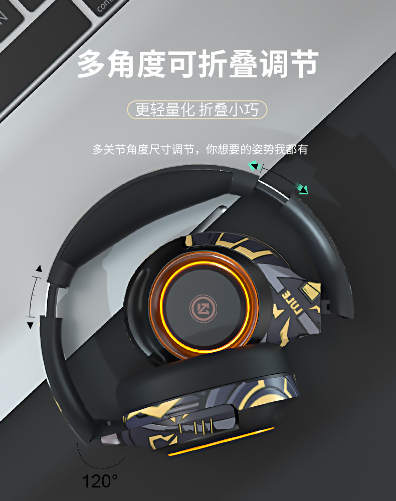 LULE Kabelloses Bluetooth-Kopfhörer Over-Ear Kabelgebundenes Gaming-Headset für Computer E-Sport-Kopfhörer Wasserdicht Sport Amazon Hot Model