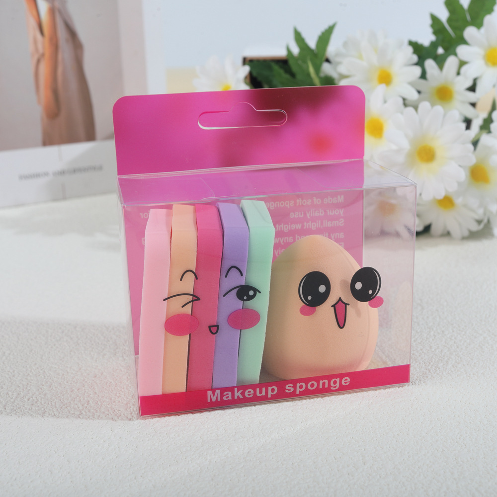 Polvo no comer polvo Q bala almohadilla de aire esponja ultra suave gota de agua huevo de maquillaje oblicuo diferente forma caja líquido de base