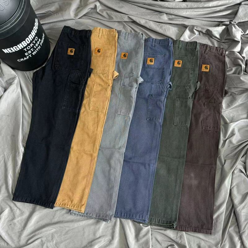 A generation of American retro washed six-color logging pants B11 overalls pants pants for men and women couples