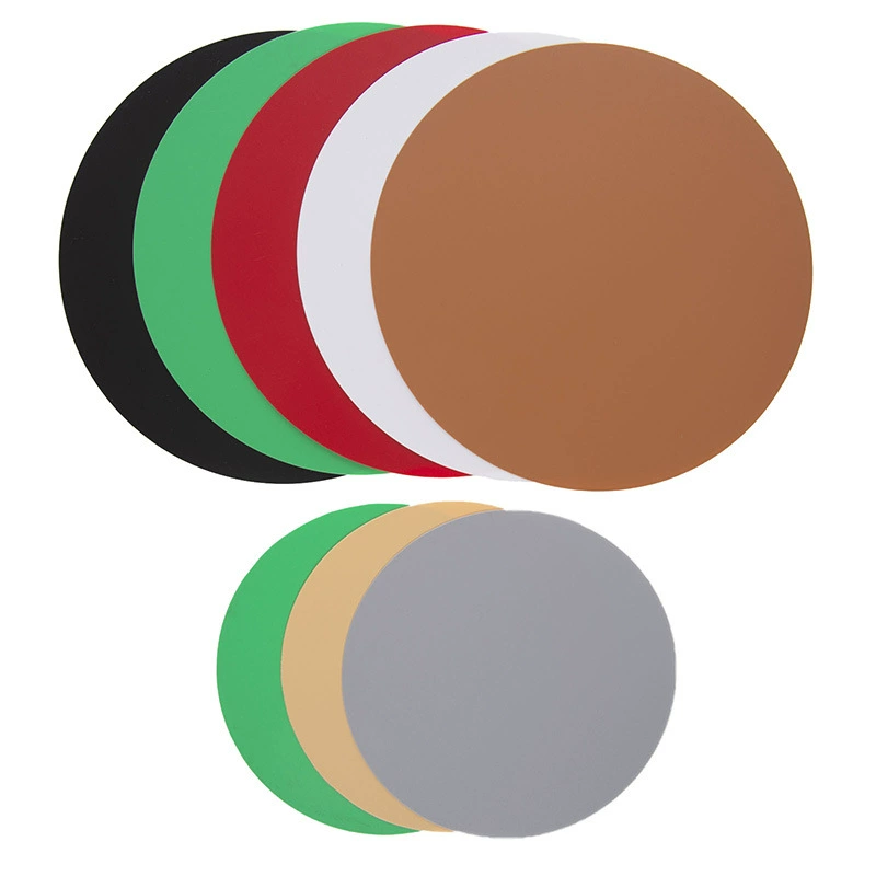 Фабрика прямых продаж pp пластиковое отражение цветной печатный коврик круглый вращающийся фотографический PP прокладка черно-белый отражающийся материал прокладки