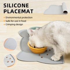ペットプレースマット、猫と犬のダイニングテーブル、シリコンロックエッジ、こぼれ防止、滑り止め、防水、防湿、漏れ防止、お手入れ簡単。