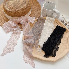 復古蕾絲飄帶高級感腰帶髮帶長條絲帶女裝飾圍巾小絲巾項鍊編發潮