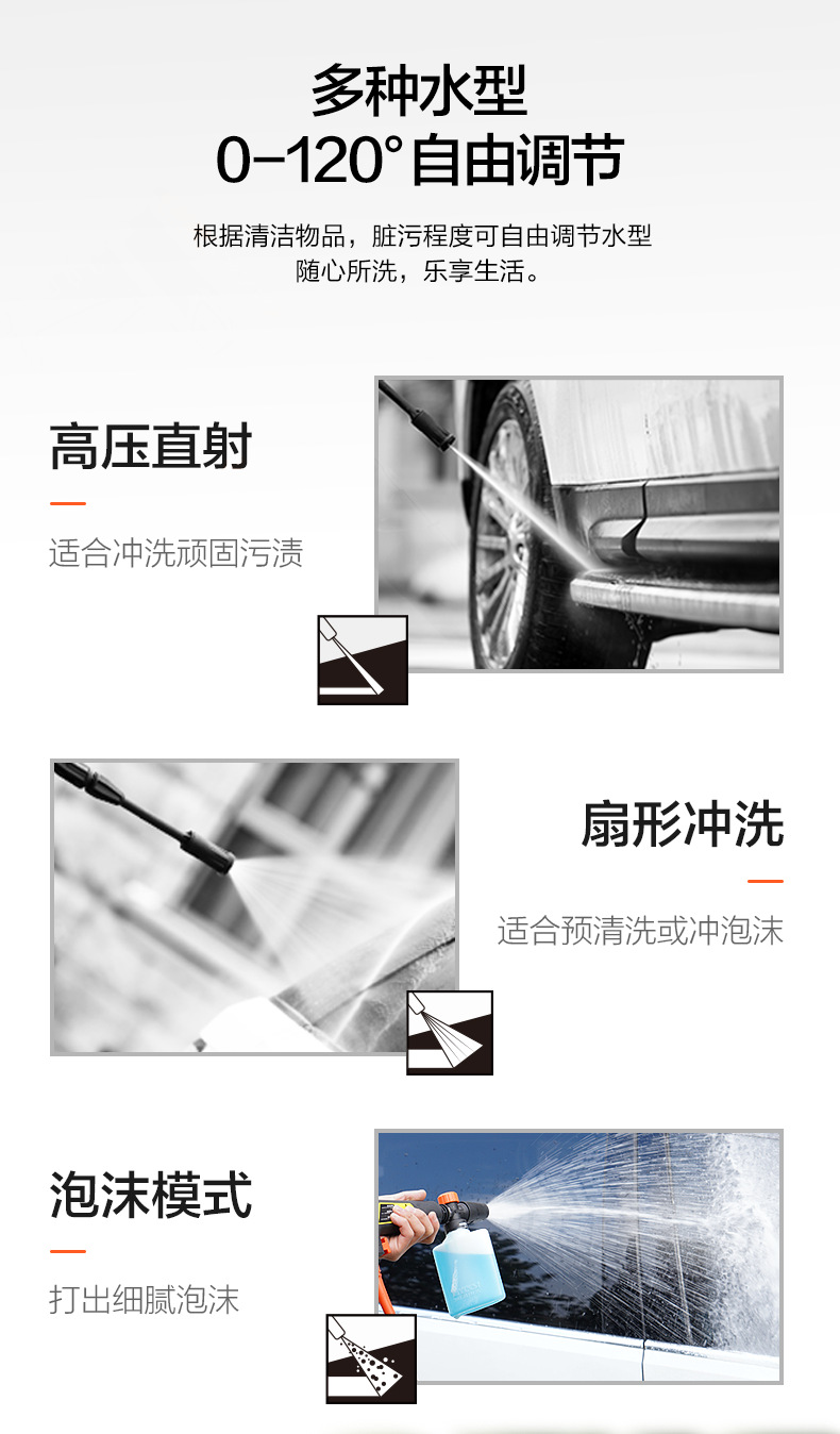 Yili Ultra-High Pressure Household 220V Automatic Car Wash Pump 6691 High-Power Cleaning Machine Portable Car Washing Tool