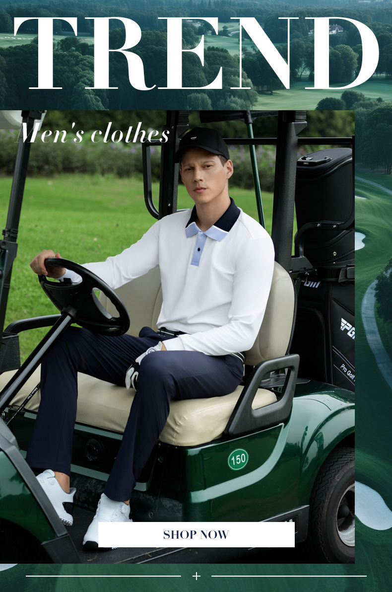 Áo polo nam dài tay golf PGM chất liệu waffle thoáng khí co giãn cao — Tay áo dài màu đen [kết cấu bánh quế/viền xẻ/độ đàn hồi cao ở mọi mặt] YF823 chi tiết 6