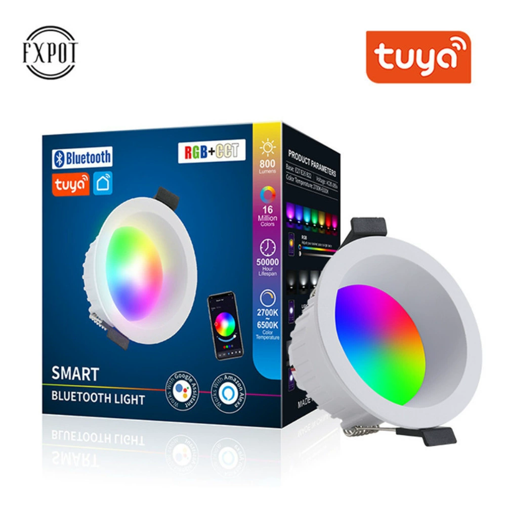 Люминесцентная (LED) подсветка Tuya Smart Downlight с прямым Bluetooth-подключением, без сетевого подключения