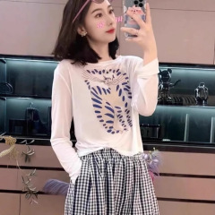别致白色薄款长袖t恤女防晒罩衫韩系超好看百搭上衣2025秋季