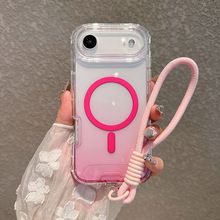 现货 跨境适用于IP17 Air 缤纷渐变三合一苹果17手机壳磁吸手机壳