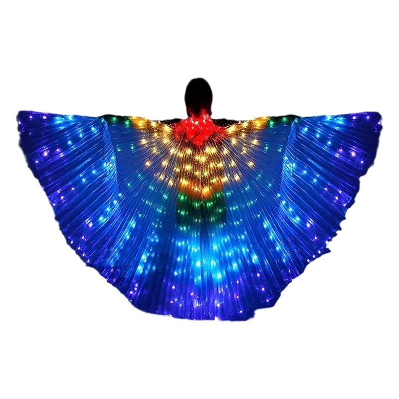 Танец живота Светодиодные Крылья светящийся плащ бабочки Хэллоуин Рождество Карнавал стол для выступлений реквизит для сценической вечеринки