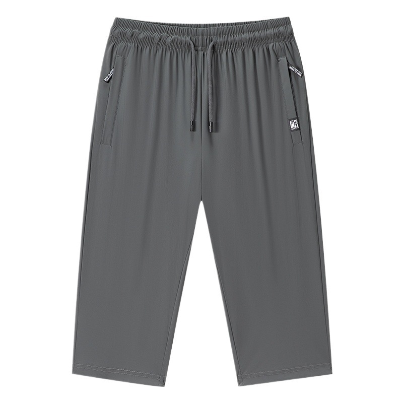 Pantalones casuales de nuevo estilo, pantalones de seda de hielo para hombres, pantalones con aire acondicionado para hombres, deportes transpirables, pantalones cortos de ocio, trajes de alta calidad