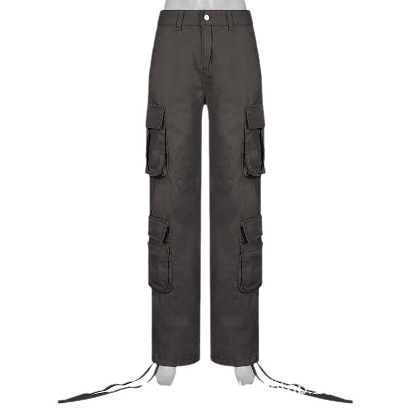 American Street overol verano de las mujeres 2022 transfronteriza europea y americana Vibe estilo nuevo funcional sueltos pantalones casuales mujeres