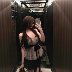 JAYKY YANG蔷薇粉色肌理褶皱腰封抹胸背心夏季带胸垫收腰上衣