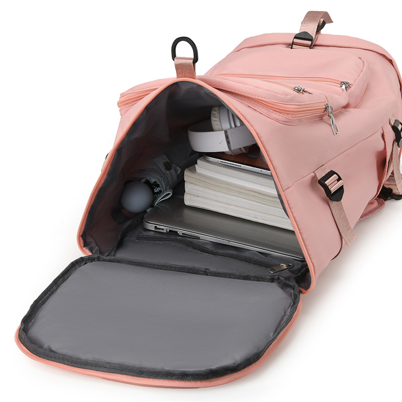 Nueva bolsa de viaje de corta distancia, mochila de viaje ligera de gran capacidad, almacenamiento de equipaje, separación de seco y húmedo, bolsa de yoga de fitness