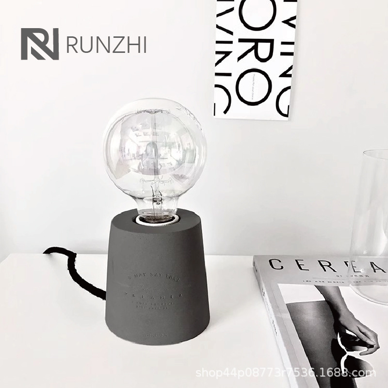 Desktop ceiling lamp Nordic minimalist concrete cement table lamp led bulb decoration bedroom ceiling lamp gift Desktop ceiling lamp Nordic minimalist concrete cement table lamp led bulb decoration bedroom ceiling lamp gift