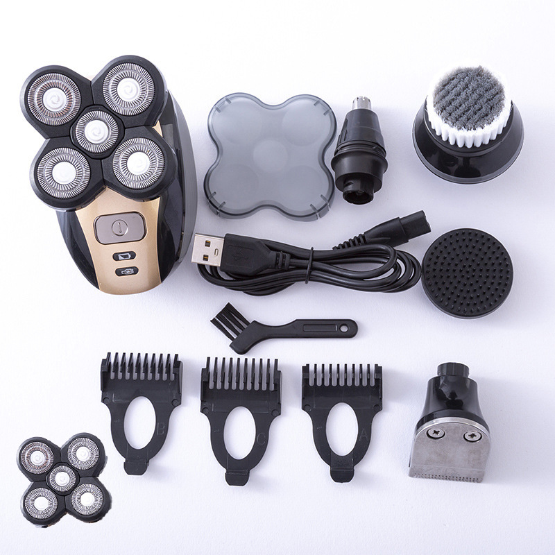 クロスボーダーハイパワー新型メンズ多機能シェーバー電動5枚刃ハゲアーティファクトシェーバーハゲマシン