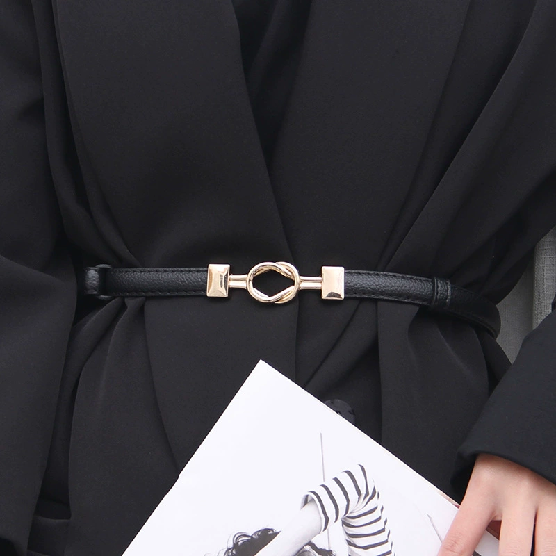 Женская декоративная юбка с поясом с пряжкой, простой Универсальный женский пояс, женский костюм в Корейском стиле, свитер с украшением для рубашки