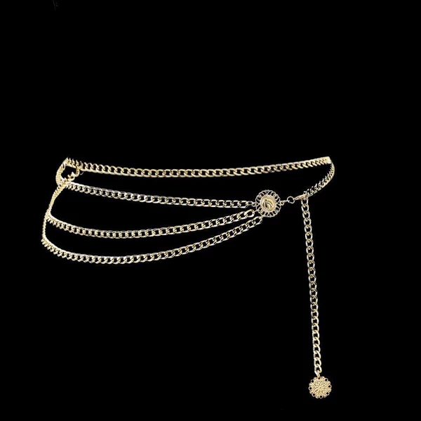 6406-1#gold waist chain