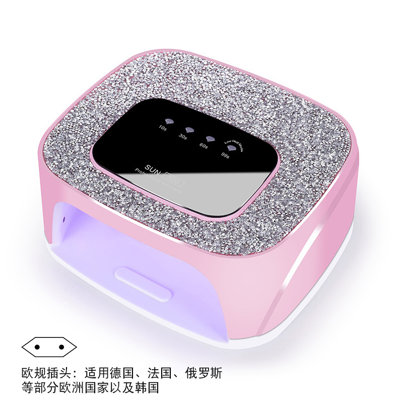 Lámpara para hornear uñas con incrustaciones de diamantes 168W lámpara para hornear uñas de secado rápido lámpara para hornear uñas de alta potencia máquina de fototerapia