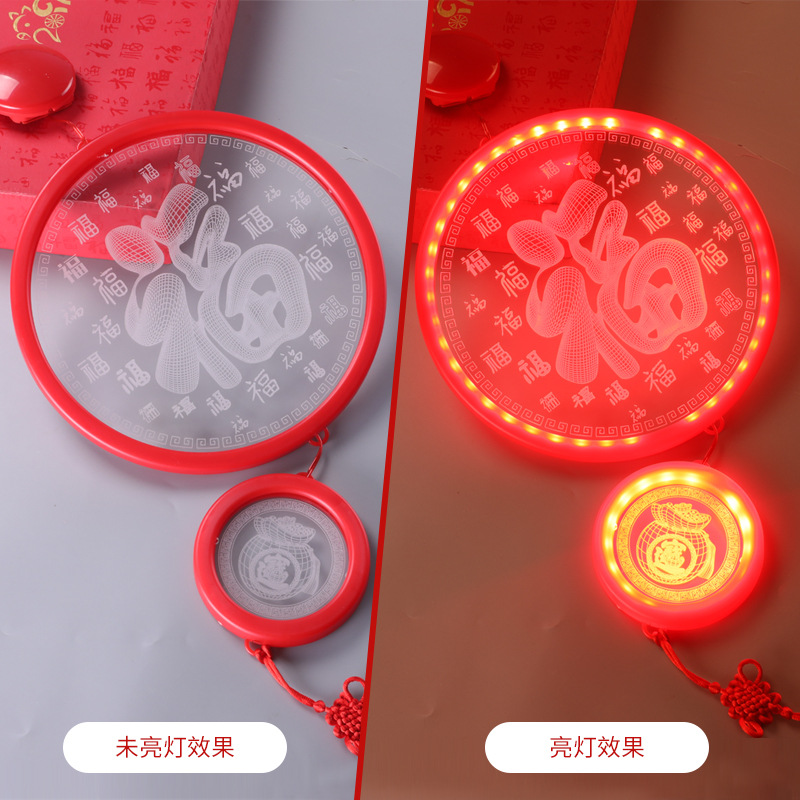 2023 led luces de colores Año Nuevo ventana atmósfera luces decorativas Festival de Primavera suministros Año Nuevo luminoso fu carácter colgante