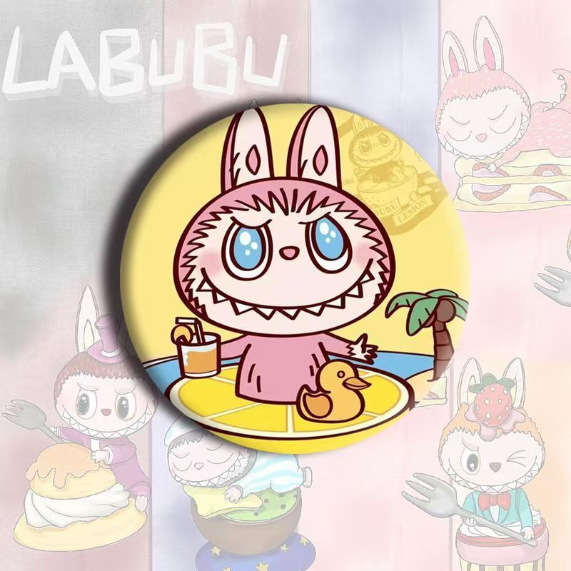 LABUBU ラブブバッジアニメ漫画バーブックバッグ装飾ペンダント 58 ミリメートルバッジペンダント周辺機器|undefined