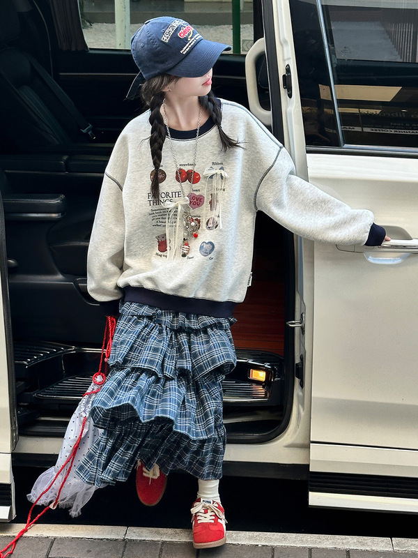 女大童超好看卫衣秋装2025新款女童春秋上衣女孩儿童网红炸街衣服|undefined
