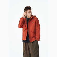 春秋季外套男2025新款休闲美式时尚连帽工装加肥加大码夹克外套