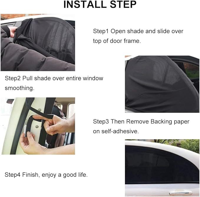 High Elastic Breathable Cover Full Window Mesh Car Sunshade Side Window Screen Mesh Protects Baby Pets from Sun Mosquitoes