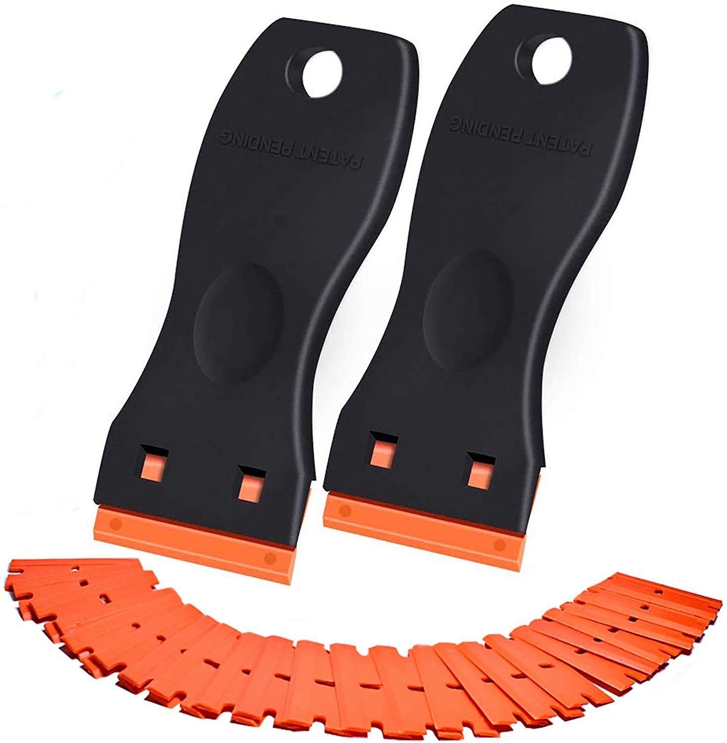 102件黑色塑料剃刀刀片组合去除胶水贴纸贴花车窗玻璃清洁用