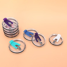 厂家20oz30oz吸管盖硅胶密封汽车杯盖塑料透明杯盖密封保温杯盖