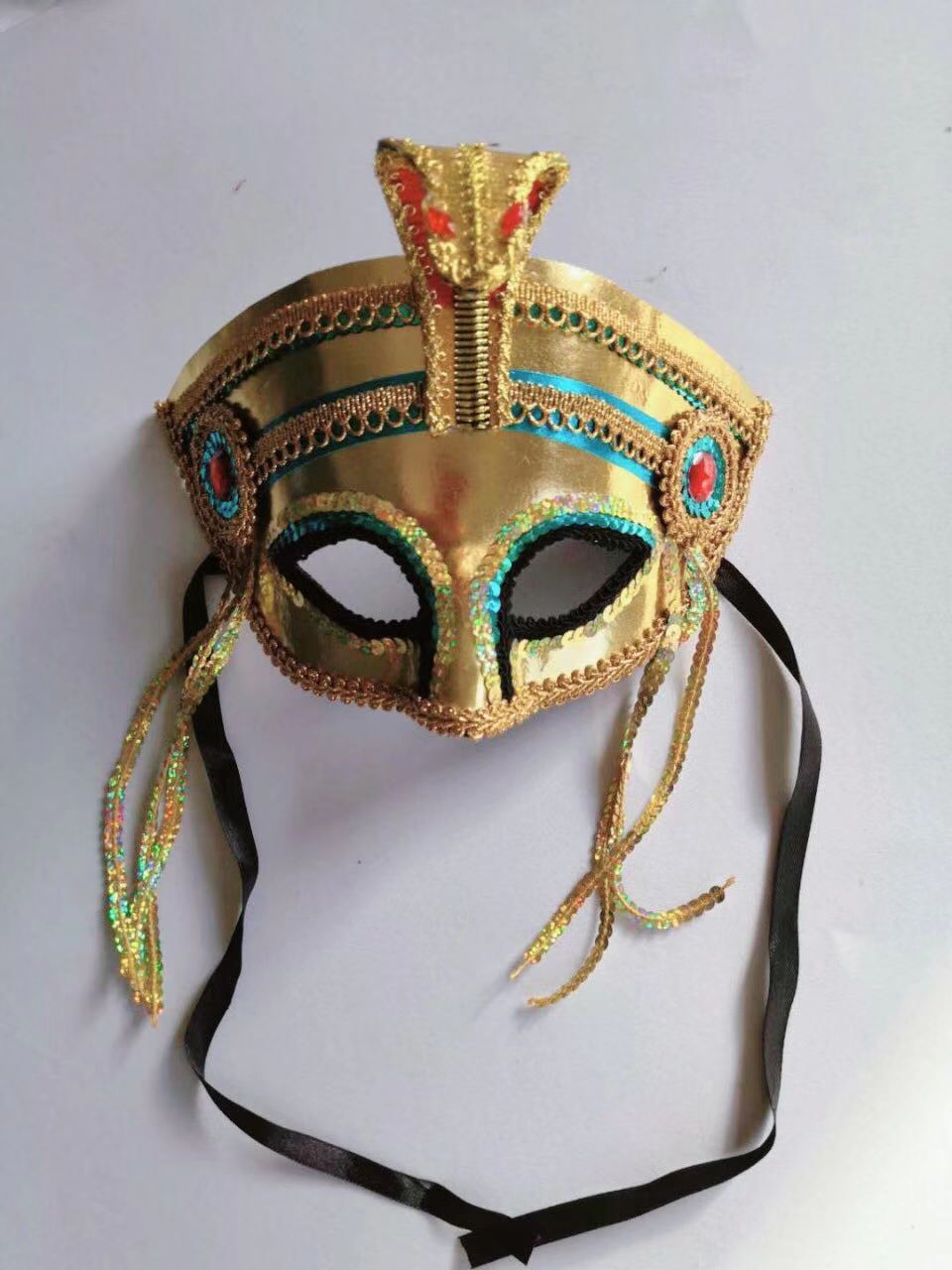 Halloween Cleopatra headwear ropa egipcia de las mujeres accesorios oro con cuentas diadema Faraón