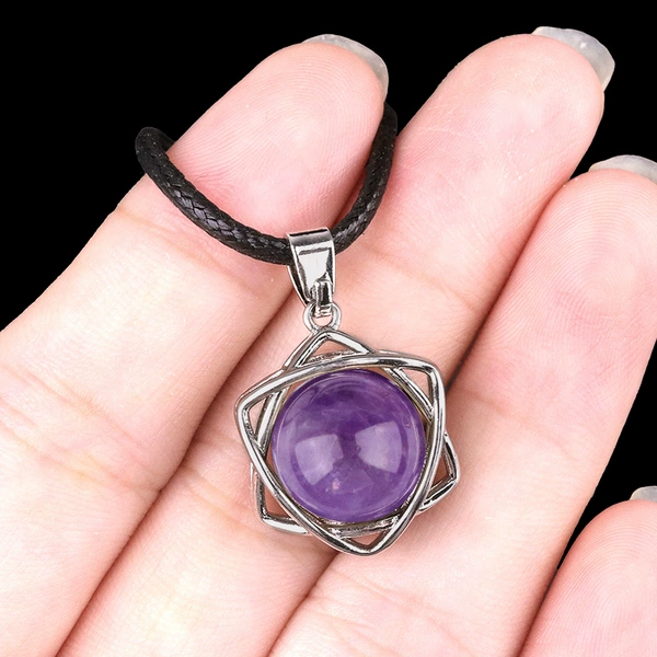 With amethyst, silver