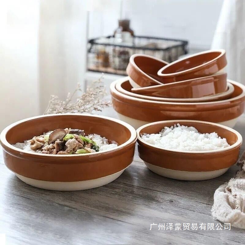 泥鉢、蒸し鉢、昔ながらの家庭用蒸し飯鉢、陶器の蒸し野菜と卵の鉢、紫砂鉢、インスタントラーメン陶器鉢|undefined