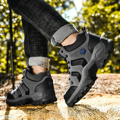 Shoes for men Climbing cross-border large size outdoor high-top thick-soled hiking shoes fashionable men's sports shoes travel shoes