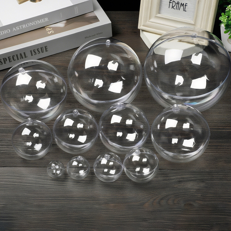 Highly Transparent Plastic Balls, Christmas Balls, Manufacturers' Ready-Made Christmas Gift Packaging Balls, Hollow Round Balls, Transparent Acrylic Balls