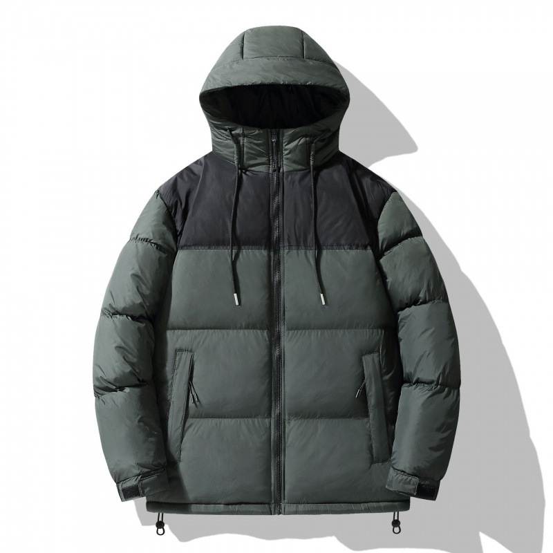 新款男女款秋冬季棉衣外套拼接保暖立领宽松潮流加厚连帽棉服跨境|undefined